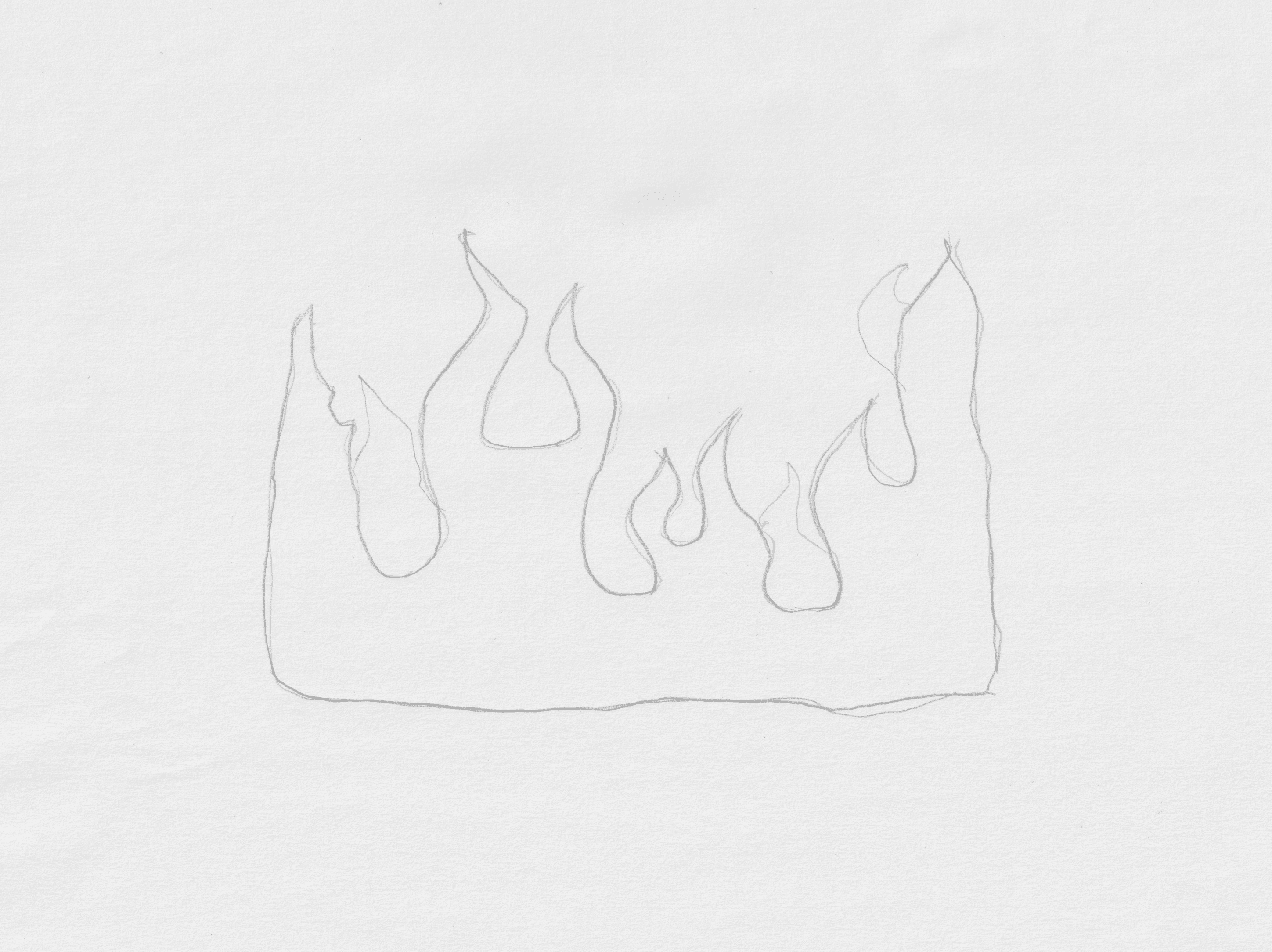 Croquis du bijou Flammes 8